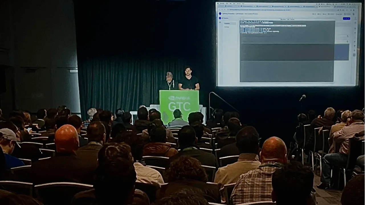 Lightning Studios workshop at NVIDIA's GTC conference in March 2024.