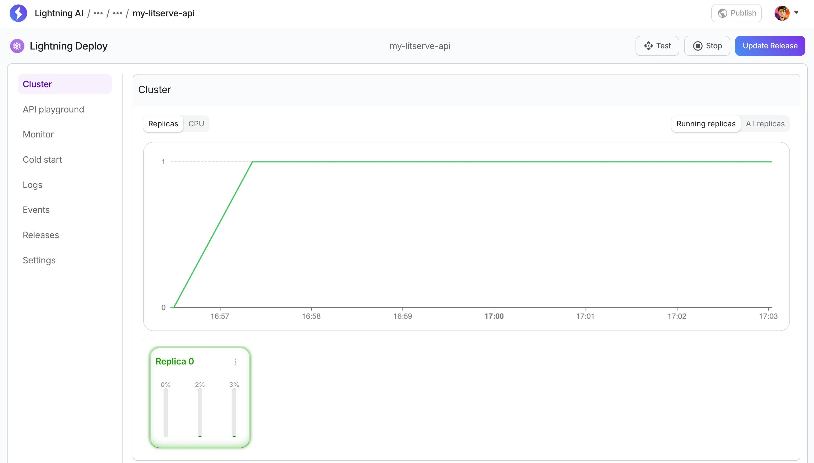 API deployment preview