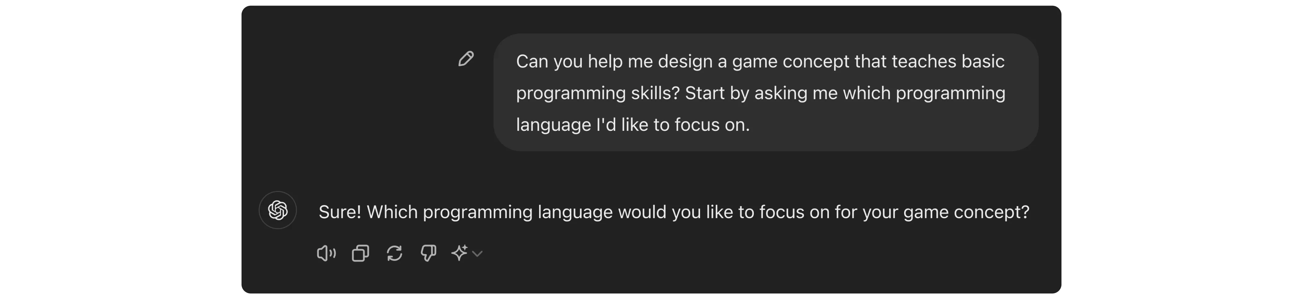 OpenAI's ChatGPT interface.